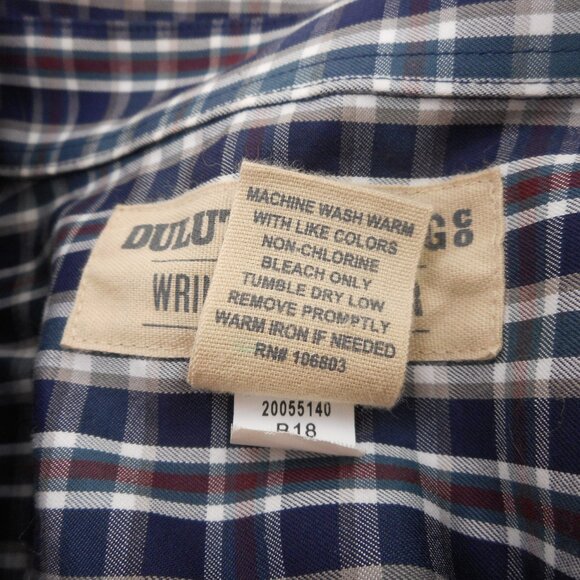 Duluth Trading Men's size XL Tall Wrinkle Fighter Button Down Casual Plaid Shirt - Picture 7 of 8